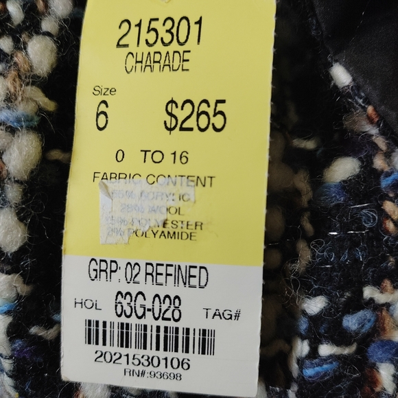 Etcetera Tweed Denim Dress Size 6 T 1989 - Picture 6 of 6